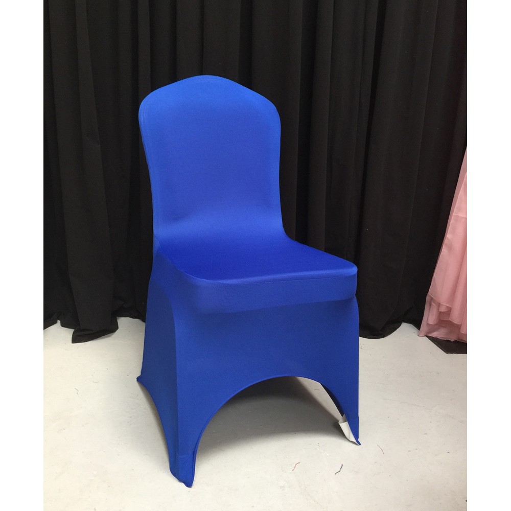 BLUE Premium Spandex Chair Covers - ARCH FRONT