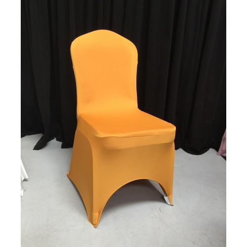 GOLD Premium Spandex Chair Covers - ARCH FRONT