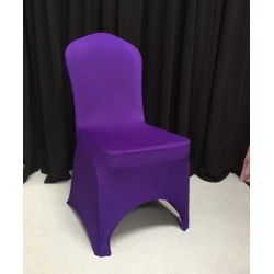 PURPLE Premium Spandex Chair Covers - ARCH FRONT