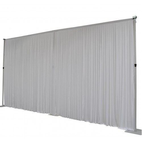 9m (w) x 3m (h) Wedding Backdrop Curtain - White