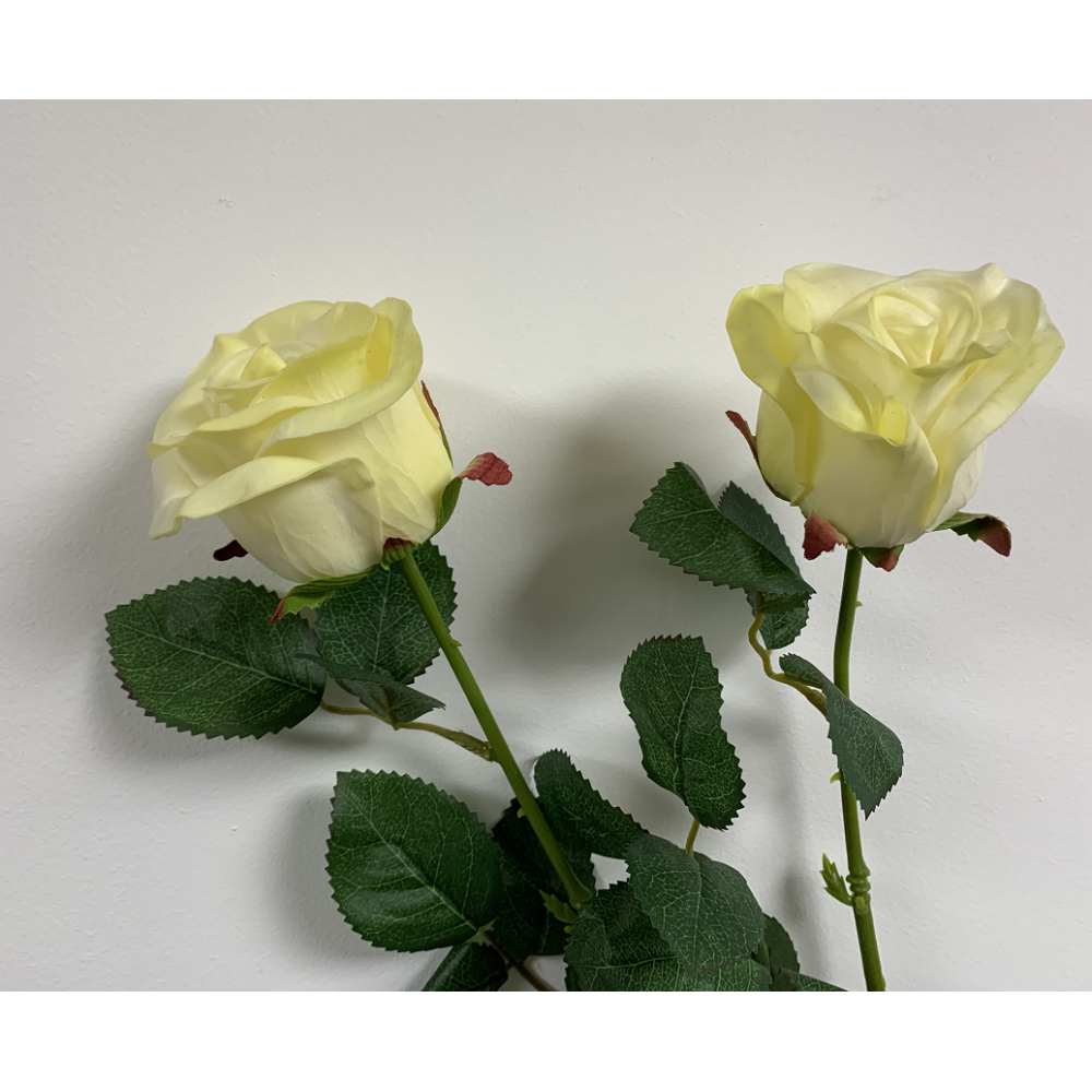 Real Touch Ivory Rose Stem