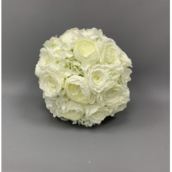 35cm Artificial Wedding Flower Ball - Ivory
