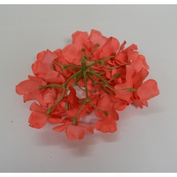 Coral Hydrangea Flower Heads - Pack of 10