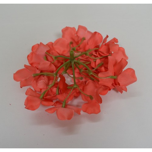 Coral Hydrangea Flower Heads - Pack of 10