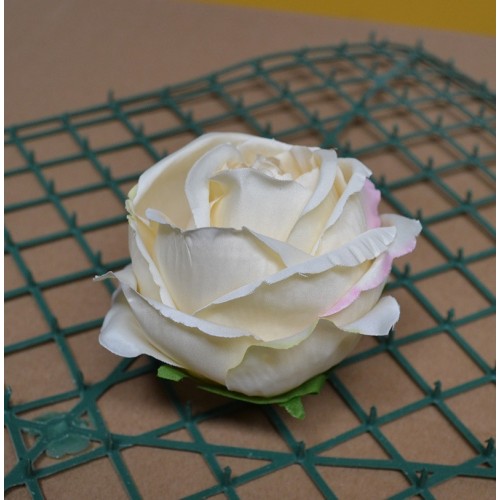 Artificial Closed Rose Heads - Ivory - Pack of 10