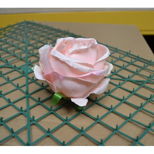 Artificial Closed Rose Heads - Peach - Pack of 10