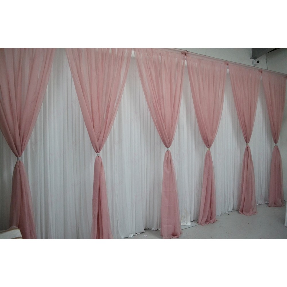 1m (w) x 3m (h) Voil Overlay Panel - Dusty Pink