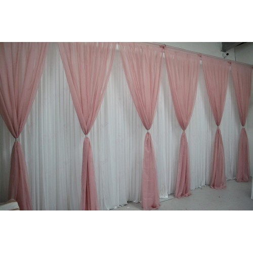 1m (w) x 3m (h) Voil Overlay Panel - Dusty Pink