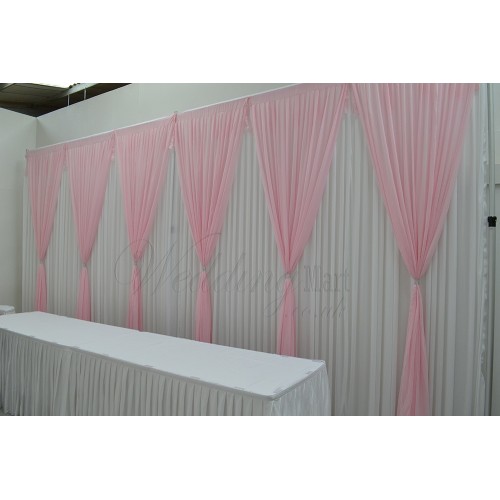 1m (w) x 3m (h) Voil Overlay Panel - Baby Pink