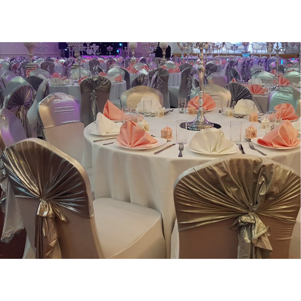 Silver Metalic Chair Hoods - PACK OF 100