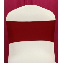 Burgundy Spandex Chair Band - Pack of 10
