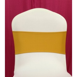 Gold Spandex Chair Band - Pack of 10