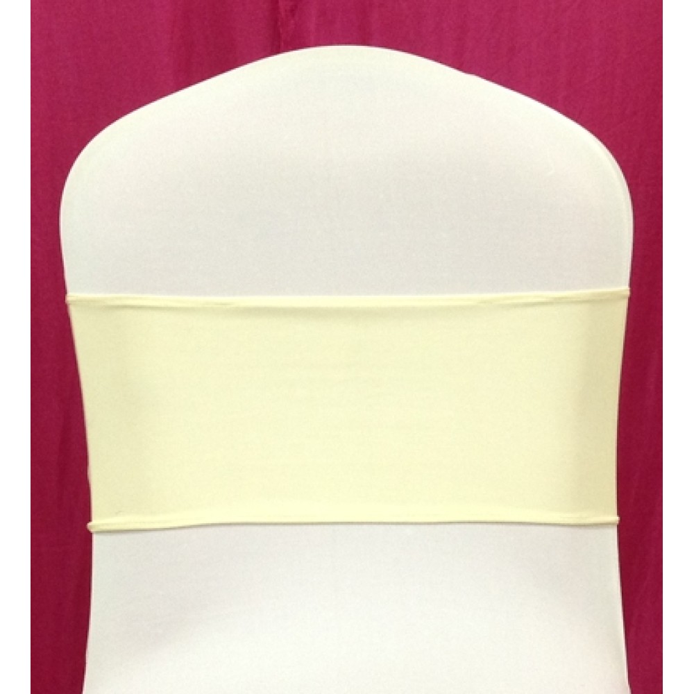 Ivory Spandex Chair Bands for Weddings – Pack of 10