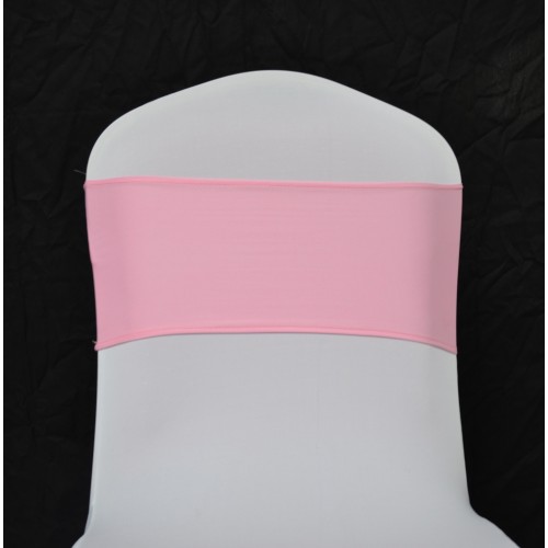 Baby Pink Spandex Chair Bands - Pack of 10