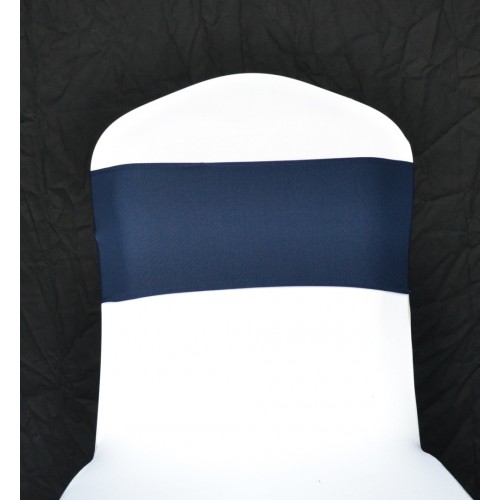Navy Blue Spandex Chair Band - Pack of 10