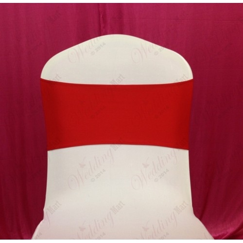 Red Spandex Chair Band - Pack of 10