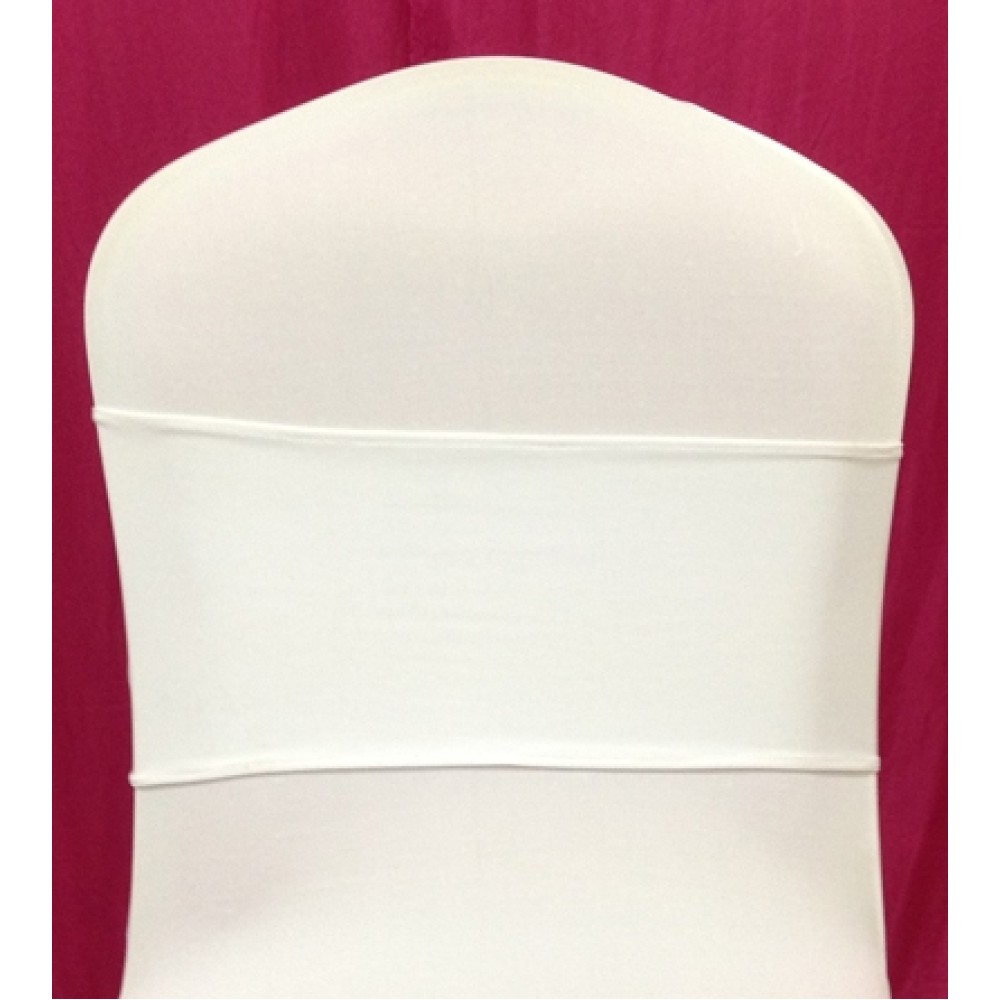 White Spandex Chair Band - Pack of 10