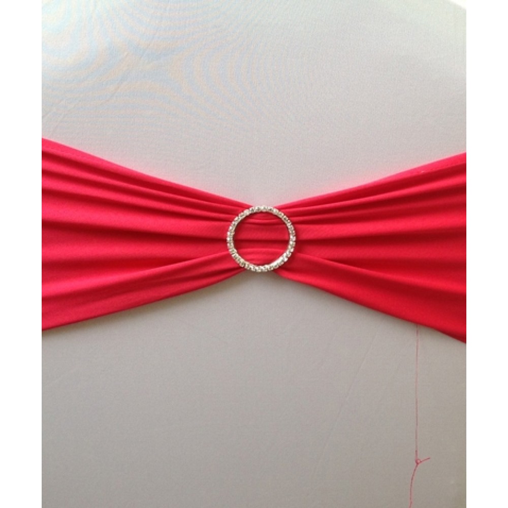 Hot Pink Spandex Chair Band with Buckle - Pack of 10