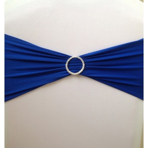 Royal Blue Spandex Chair Band with Buckle - Pack of 10