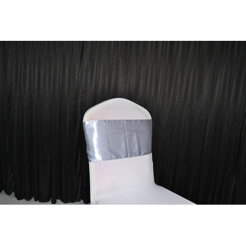 Silver Satin Sash - PACK OF 10