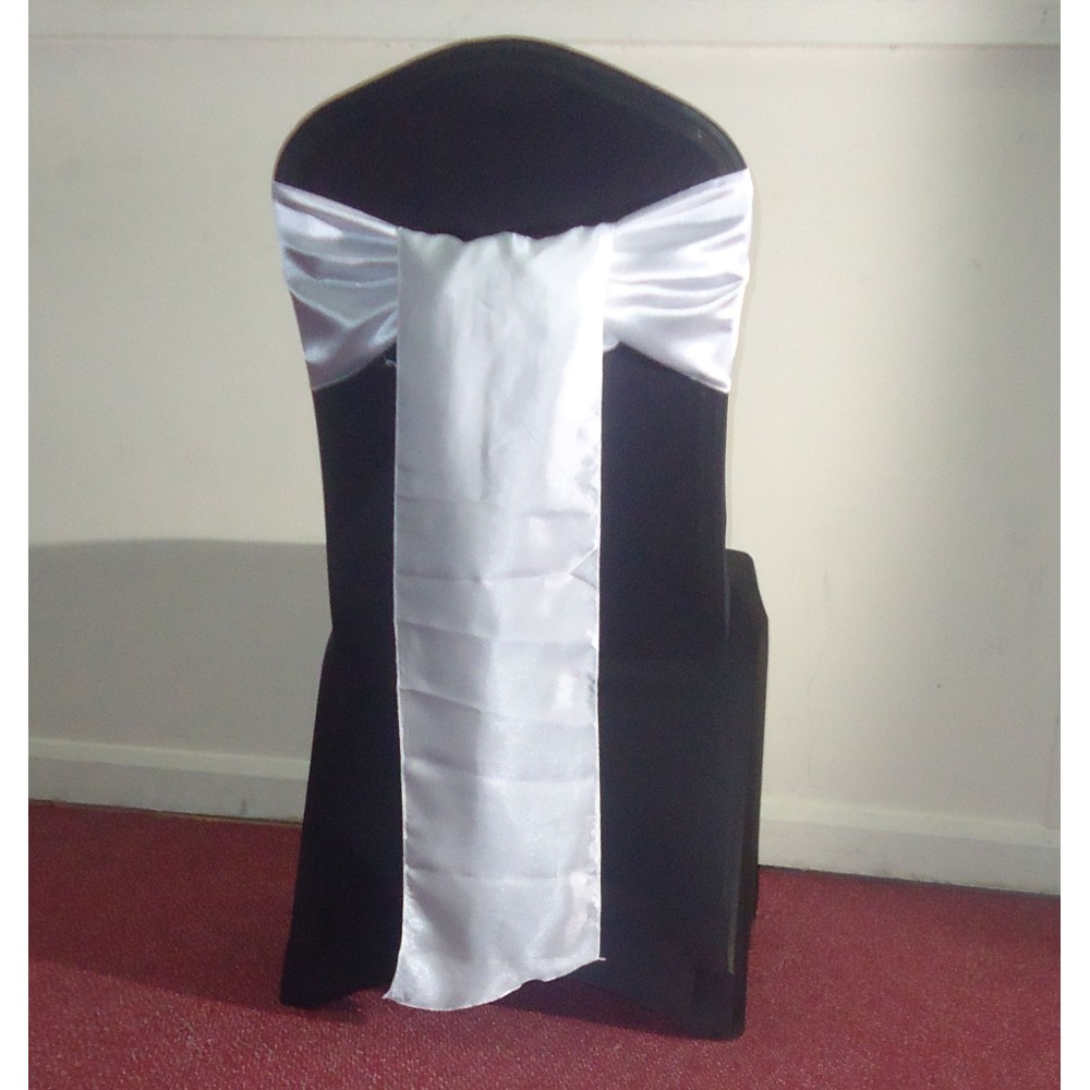 White Satin Sash - PACK OF 10