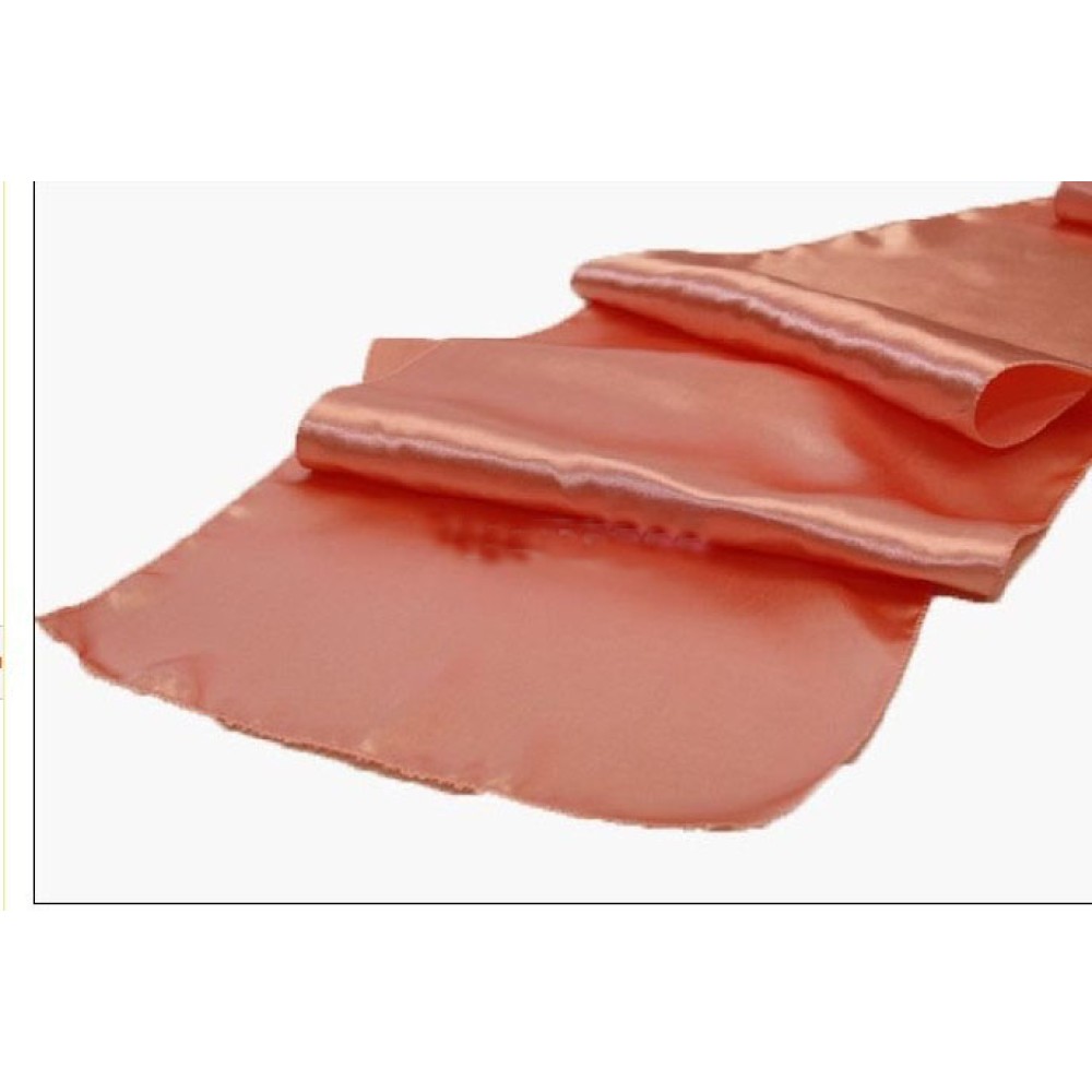 Coral Satin Table Runners (14"x108")