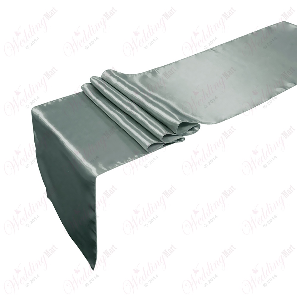 Silver Satin Table Runners (14"x108")