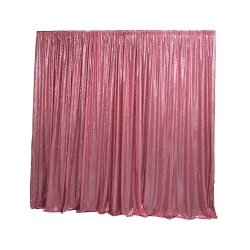 6m (w) x 3m (h) Sequin Wedding Backdrop Curtain -  Pink