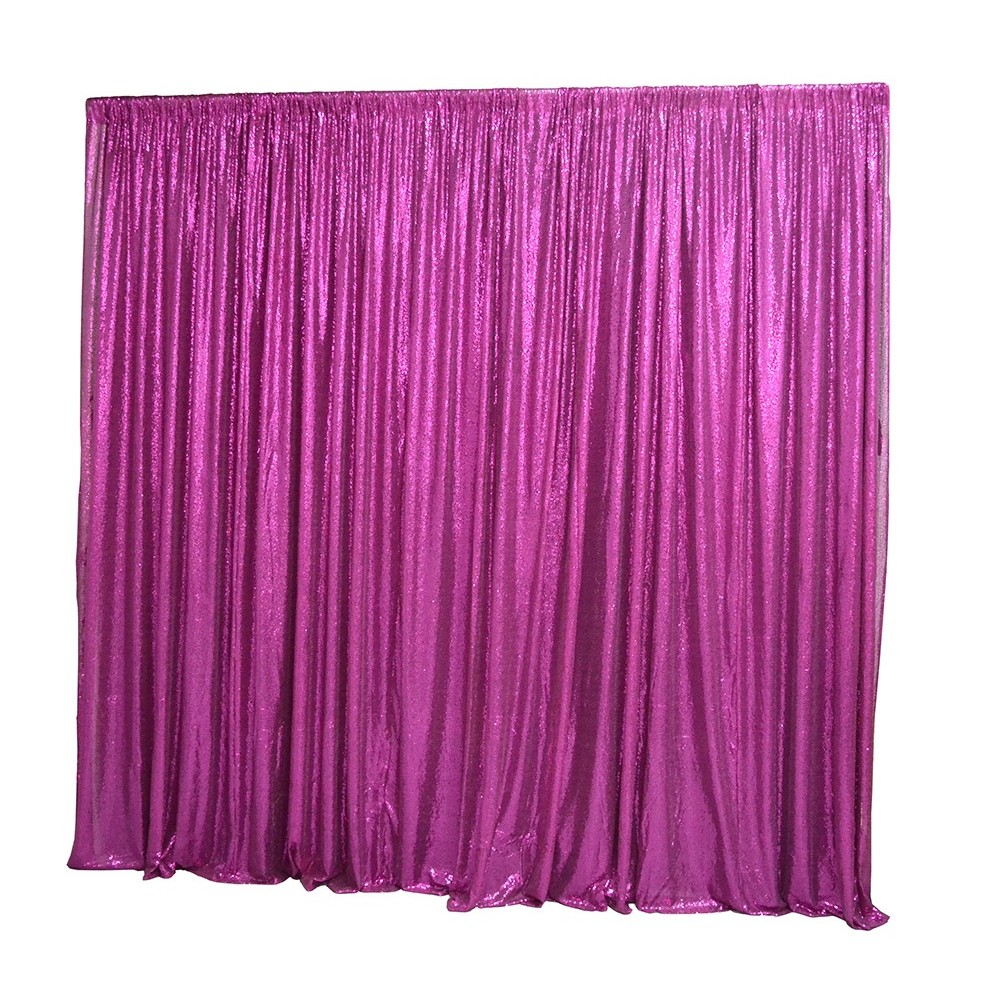 6m (w) x 3m (h) Sequin Wedding Backdrop Curtain -  Purple