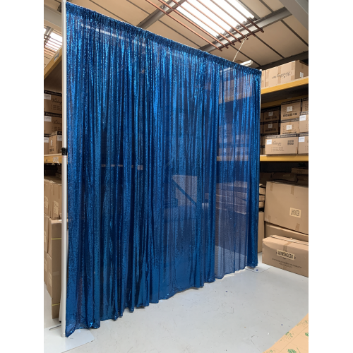 6m (w) x 3m (h) Sequin Wedding Backdrop Curtain -  Royal Blue
