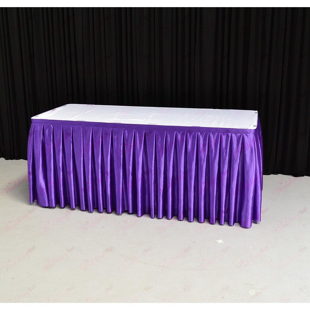 8m Purple Top Table Skirt