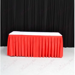 8M Red Top Table Skirt