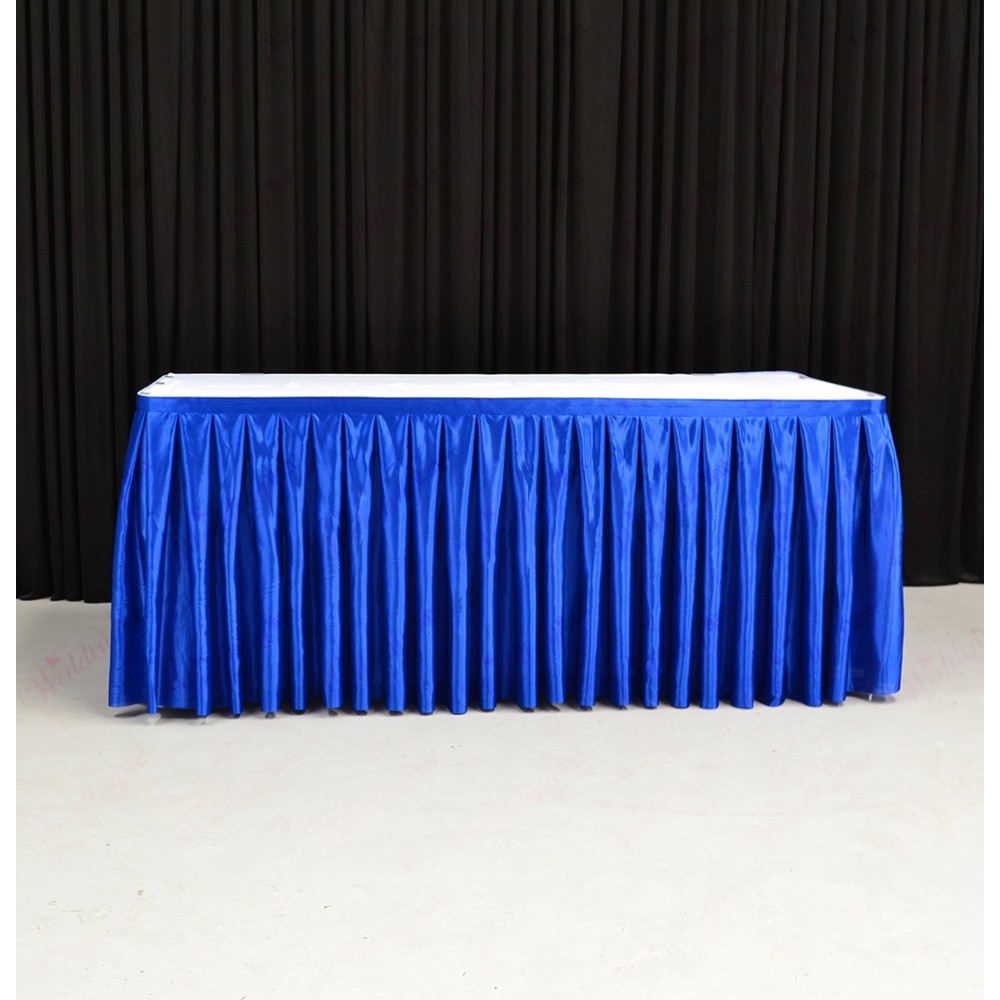 8m Royal Blue Top Table Skirt