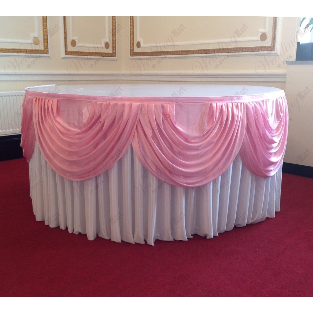 White Cake Table Skirt Package