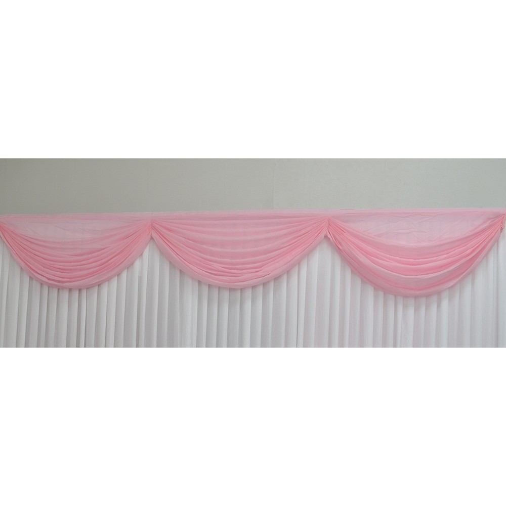 3m Detachable Chiffon Swag with 3 Loops - Pink