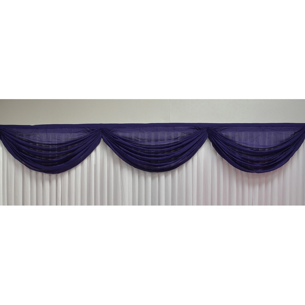 3m Detachable Chiffon Swag with 3 Loops - Purple